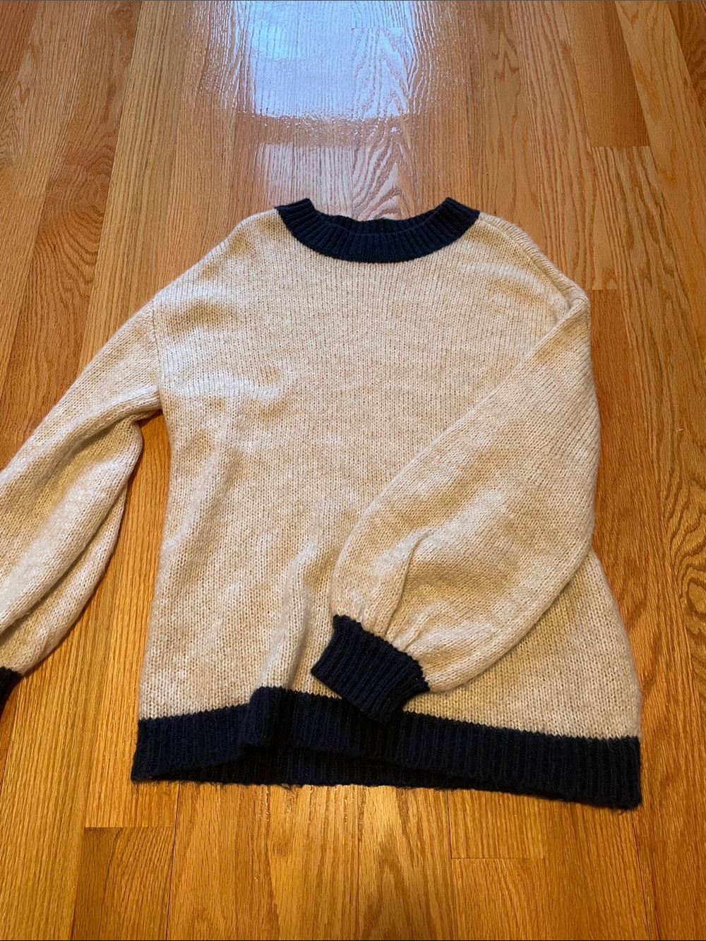 Navy cream “grandpa” sweater
